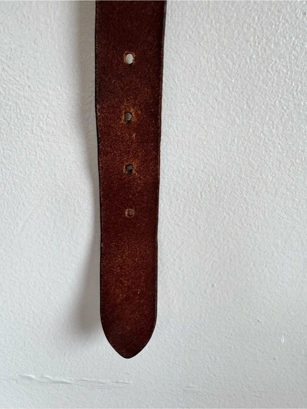VTG 80’s Omega Southwestern Brown Leather Belt White Stitching made in Turkey  L